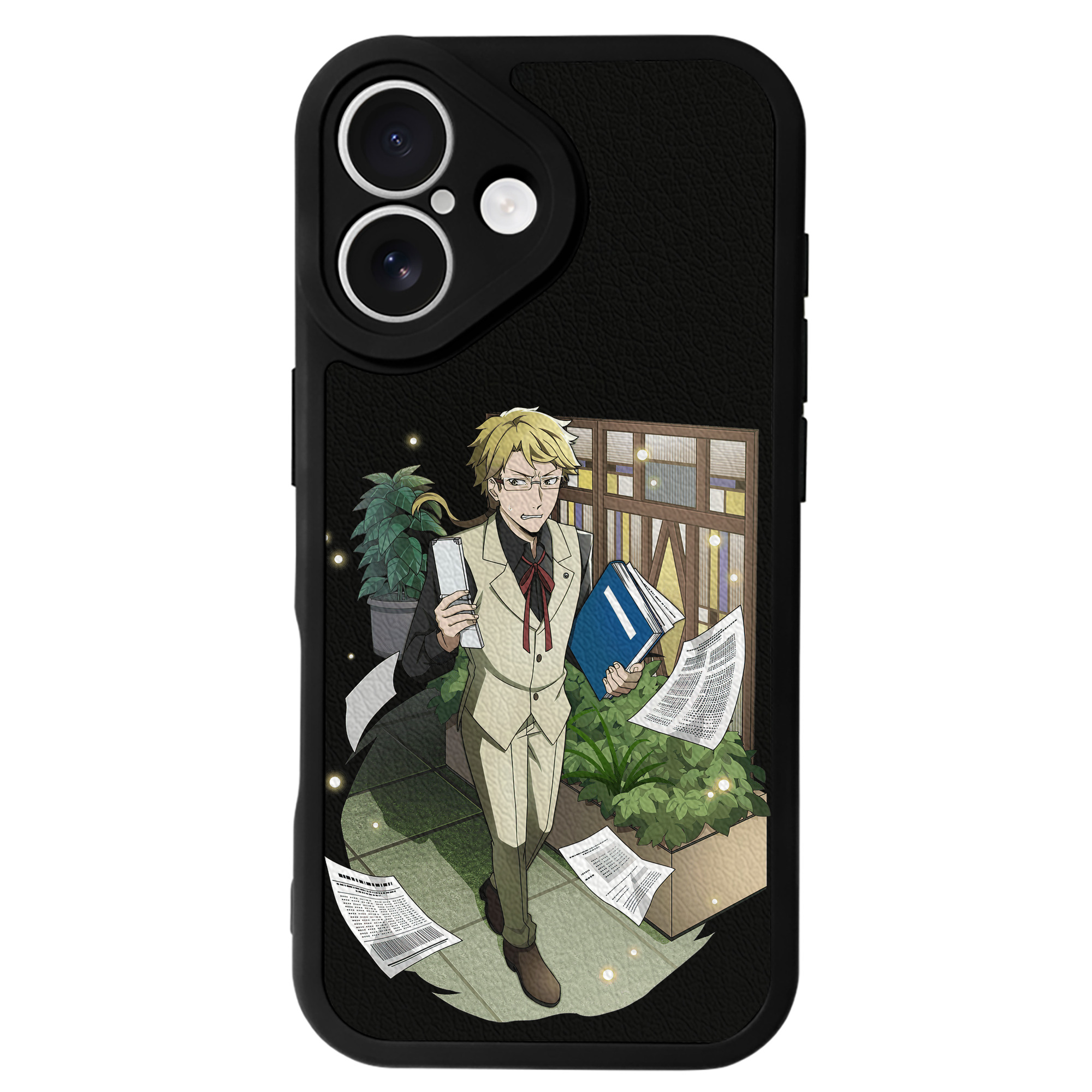 （画像用） 文豪ストレイドッグス Bungo Stray Dogs 【iPhone 16シリーズ対応】シリコンスマホケース（レザー調） 材質：シリコン